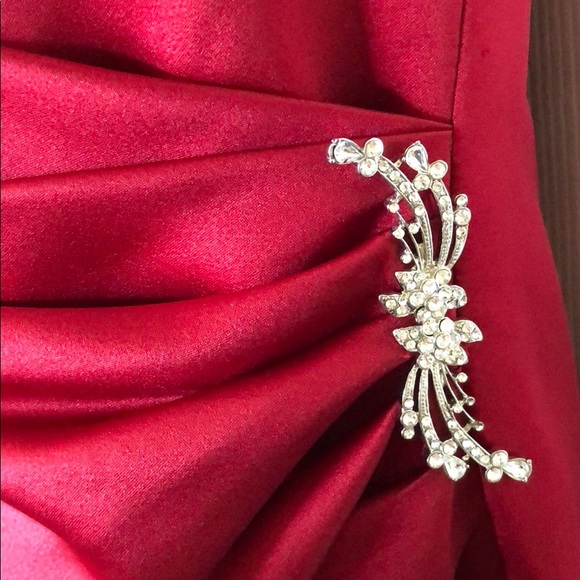 David’s Bridal Red silk Dress - Picture 8 of 8